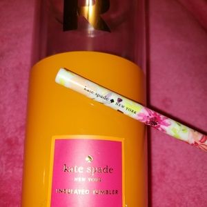 Kate spade tumbler R. &flower straw set